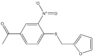  1-{4-[(furan-2-ylmethyl)sulfanyl]-3-nitrophenyl}ethan-1-one