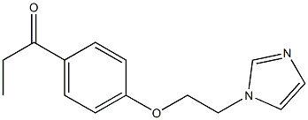 1-{4-[2-(1H-imidazol-1-yl)ethoxy]phenyl}propan-1-one 化学構造式