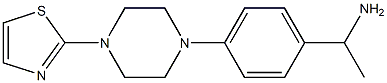 1-{4-[4-(1,3-thiazol-2-yl)piperazin-1-yl]phenyl}ethan-1-amine 化学構造式