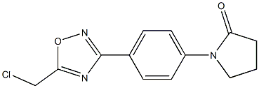 1-{4-[5-(chloromethyl)-1,2,4-oxadiazol-3-yl]phenyl}pyrrolidin-2-one Structure