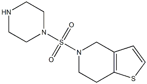 1-{4H,5H,6H,7H-thieno[3,2-c]pyridine-5-sulfonyl}piperazine Struktur