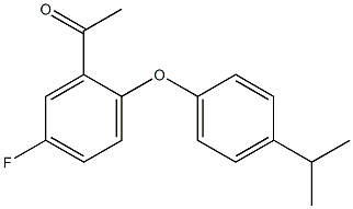 1-{5-fluoro-2-[4-(propan-2-yl)phenoxy]phenyl}ethan-1-one Struktur