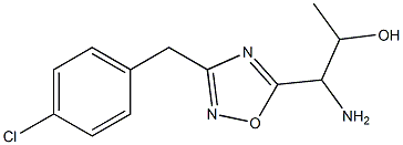 1-amino-1-{3-[(4-chlorophenyl)methyl]-1,2,4-oxadiazol-5-yl}propan-2-ol,,结构式