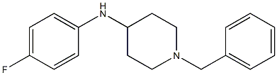 1-benzyl-N-(4-fluorophenyl)piperidin-4-amine 化学構造式