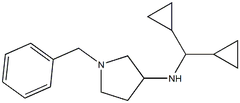 1-benzyl-N-(dicyclopropylmethyl)pyrrolidin-3-amine 化学構造式