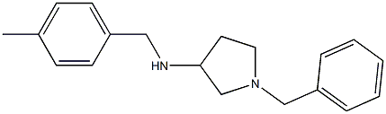 1-benzyl-N-[(4-methylphenyl)methyl]pyrrolidin-3-amine,,结构式
