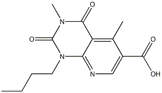 1-butyl-3,5-dimethyl-2,4-dioxo-1H,2H,3H,4H-pyrido[2,3-d]pyrimidine-6-carboxylic acid Struktur