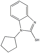 1-cyclopentyl-1H-1,3-benzodiazole-2-thiol 结构式