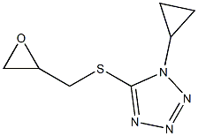 1-cyclopropyl-5-[(oxiran-2-ylmethyl)sulfanyl]-1H-1,2,3,4-tetrazole Structure
