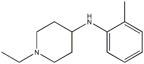 1-ethyl-N-(2-methylphenyl)piperidin-4-amine,,结构式