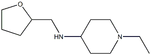 1-ethyl-N-(oxolan-2-ylmethyl)piperidin-4-amine 化学構造式