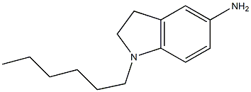 1-hexyl-2,3-dihydro-1H-indol-5-amine,,结构式