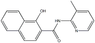 1-hydroxy-N-(3-methylpyridin-2-yl)naphthalene-2-carboxamide 化学構造式