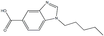1-pentyl-1H-1,3-benzodiazole-5-carboxylic acid Struktur
