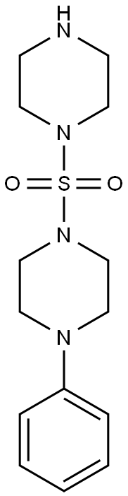 1-phenyl-4-(piperazine-1-sulfonyl)piperazine 化学構造式
