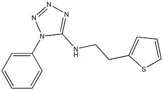 1-phenyl-N-[2-(thiophen-2-yl)ethyl]-1H-1,2,3,4-tetrazol-5-amine Struktur