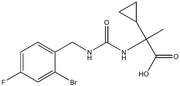 2-({[(2-bromo-4-fluorophenyl)methyl]carbamoyl}amino)-2-cyclopropylpropanoic acid|