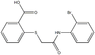 2-({[(2-bromophenyl)carbamoyl]methyl}sulfanyl)benzoic acid Structure