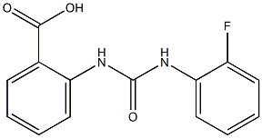 2-({[(2-fluorophenyl)amino]carbonyl}amino)benzoic acid 化学構造式