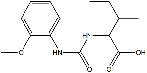 2-({[(2-methoxyphenyl)amino]carbonyl}amino)-3-methylpentanoic acid 化学構造式