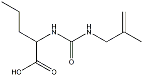 2-({[(2-methylprop-2-enyl)amino]carbonyl}amino)pentanoic acid 结构式