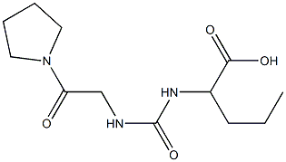 2-({[(2-oxo-2-pyrrolidin-1-ylethyl)amino]carbonyl}amino)pentanoic acid Structure