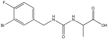 2-({[(3-bromo-4-fluorophenyl)methyl]carbamoyl}amino)propanoic acid Structure