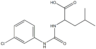 2-({[(3-chlorophenyl)amino]carbonyl}amino)-4-methylpentanoic acid 结构式
