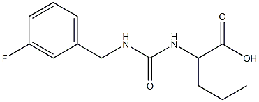 2-({[(3-fluorobenzyl)amino]carbonyl}amino)pentanoic acid 结构式
