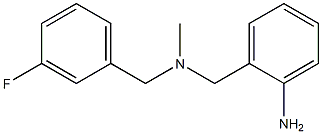 2-({[(3-fluorophenyl)methyl](methyl)amino}methyl)aniline Struktur