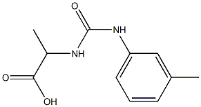 2-({[(3-methylphenyl)amino]carbonyl}amino)propanoic acid,,结构式