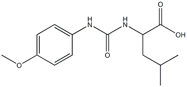 2-({[(4-methoxyphenyl)amino]carbonyl}amino)-4-methylpentanoic acid,,结构式