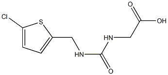 2-({[(5-chlorothiophen-2-yl)methyl]carbamoyl}amino)acetic acid Structure