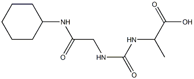 2-({[(cyclohexylcarbamoyl)methyl]carbamoyl}amino)propanoic acid,,结构式