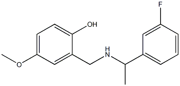 2-({[1-(3-fluorophenyl)ethyl]amino}methyl)-4-methoxyphenol 化学構造式