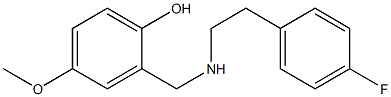 2-({[2-(4-fluorophenyl)ethyl]amino}methyl)-4-methoxyphenol Struktur