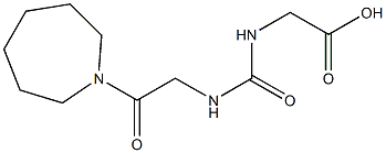 2-({[2-(azepan-1-yl)-2-oxoethyl]carbamoyl}amino)acetic acid 化学構造式