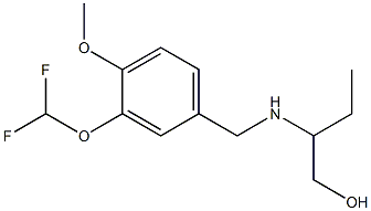 2-({[3-(difluoromethoxy)-4-methoxyphenyl]methyl}amino)butan-1-ol 结构式