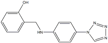2-({[4-(1H-1,2,3,4-tetrazol-1-yl)phenyl]amino}methyl)phenol Struktur