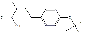 2-({[4-(trifluoromethoxy)phenyl]methyl}sulfanyl)propanoic acid Structure