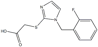 2-({1-[(2-fluorophenyl)methyl]-1H-imidazol-2-yl}sulfanyl)acetic acid Structure