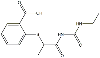  2-({1-[(ethylcarbamoyl)amino]-1-oxopropan-2-yl}sulfanyl)benzoic acid