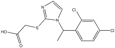2-({1-[1-(2,4-dichlorophenyl)ethyl]-1H-imidazol-2-yl}sulfanyl)acetic acid Structure