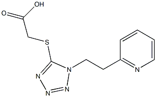 2-({1-[2-(pyridin-2-yl)ethyl]-1H-1,2,3,4-tetrazol-5-yl}sulfanyl)acetic acid 结构式