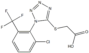 2-({1-[2-chloro-6-(trifluoromethyl)phenyl]-1H-1,2,3,4-tetrazol-5-yl}sulfanyl)acetic acid Structure