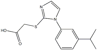 2-({1-[3-(propan-2-yl)phenyl]-1H-imidazol-2-yl}sulfanyl)acetic acid