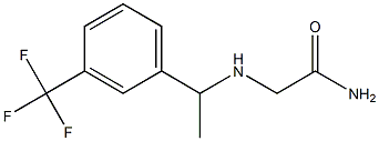 2-({1-[3-(trifluoromethyl)phenyl]ethyl}amino)acetamide Struktur