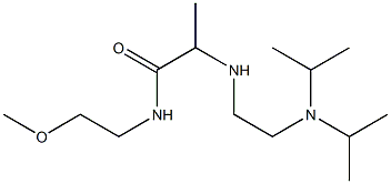 2-({2-[bis(propan-2-yl)amino]ethyl}amino)-N-(2-methoxyethyl)propanamide,,结构式