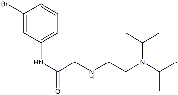 2-({2-[bis(propan-2-yl)amino]ethyl}amino)-N-(3-bromophenyl)acetamide 结构式