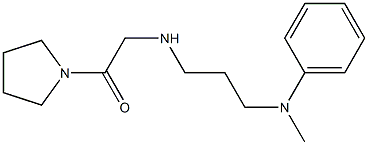 2-({3-[methyl(phenyl)amino]propyl}amino)-1-(pyrrolidin-1-yl)ethan-1-one,,结构式